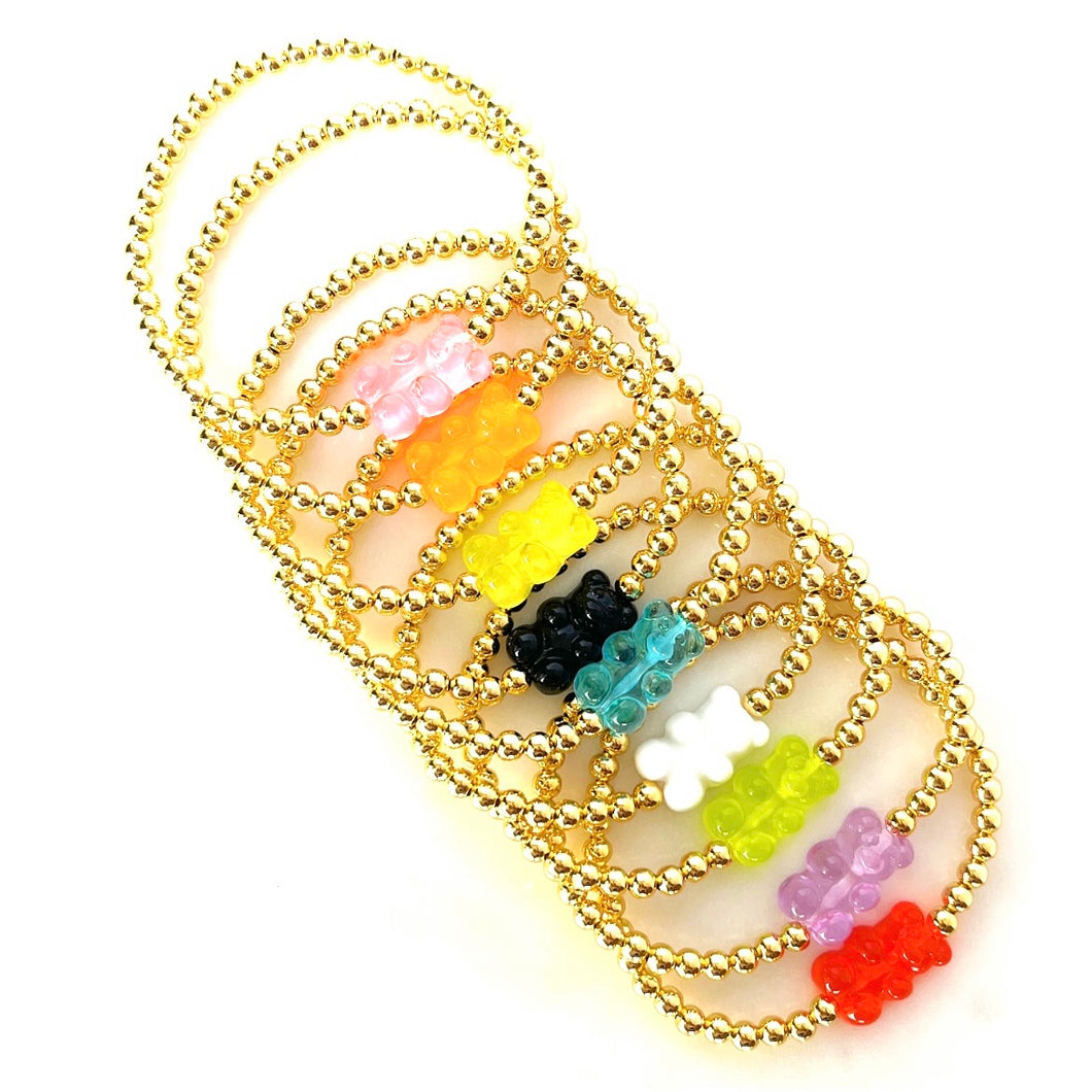 Gummy Bear Bracelet - 4mm Gold