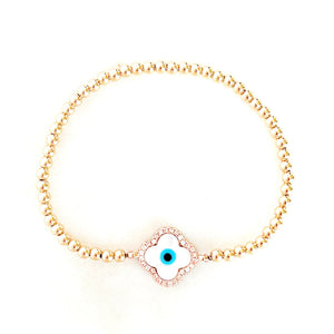 Clover Evil Eye Bracelet