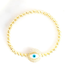 Load image into Gallery viewer, Evil Eye Bead Bracelet
