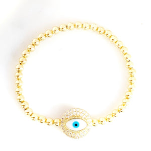 Evil Eye Bead Bracelet