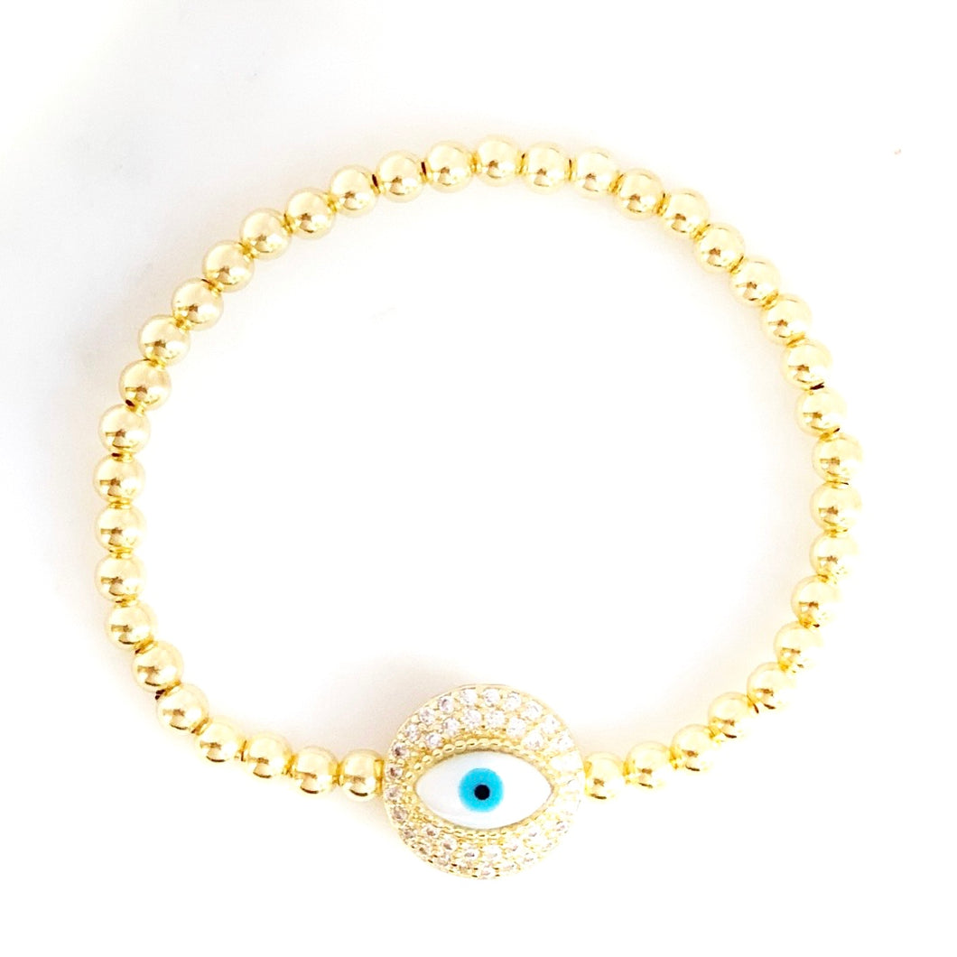 Evil Eye Bead Bracelet