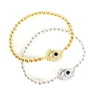 Eyelash Evil Eye Bracelet
