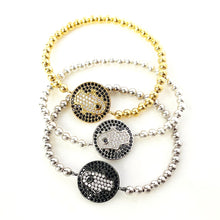 Load image into Gallery viewer, Hamsa CZ Coin Bracelet
