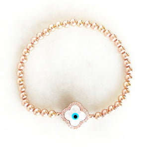 Clover Evil Eye Bracelet