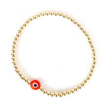 Cargar imagen en el visor de la galería, Sweetie Evil Eye Bracelet - Gold 3mm
