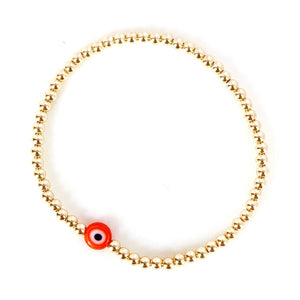 Sweetie Evil Eye Bracelet - Gold 3mm