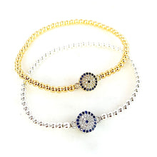 Cargar imagen en el visor de la galería, Little CZ Evil Eye Bracelet
