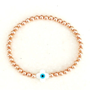 Koruma Clover Evil Eye Bracelet