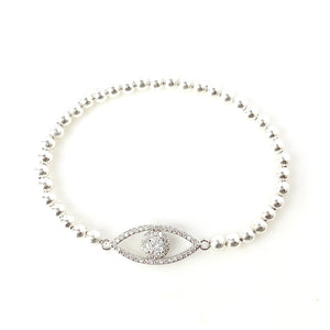 Solitaire Evil Eye Bracelet