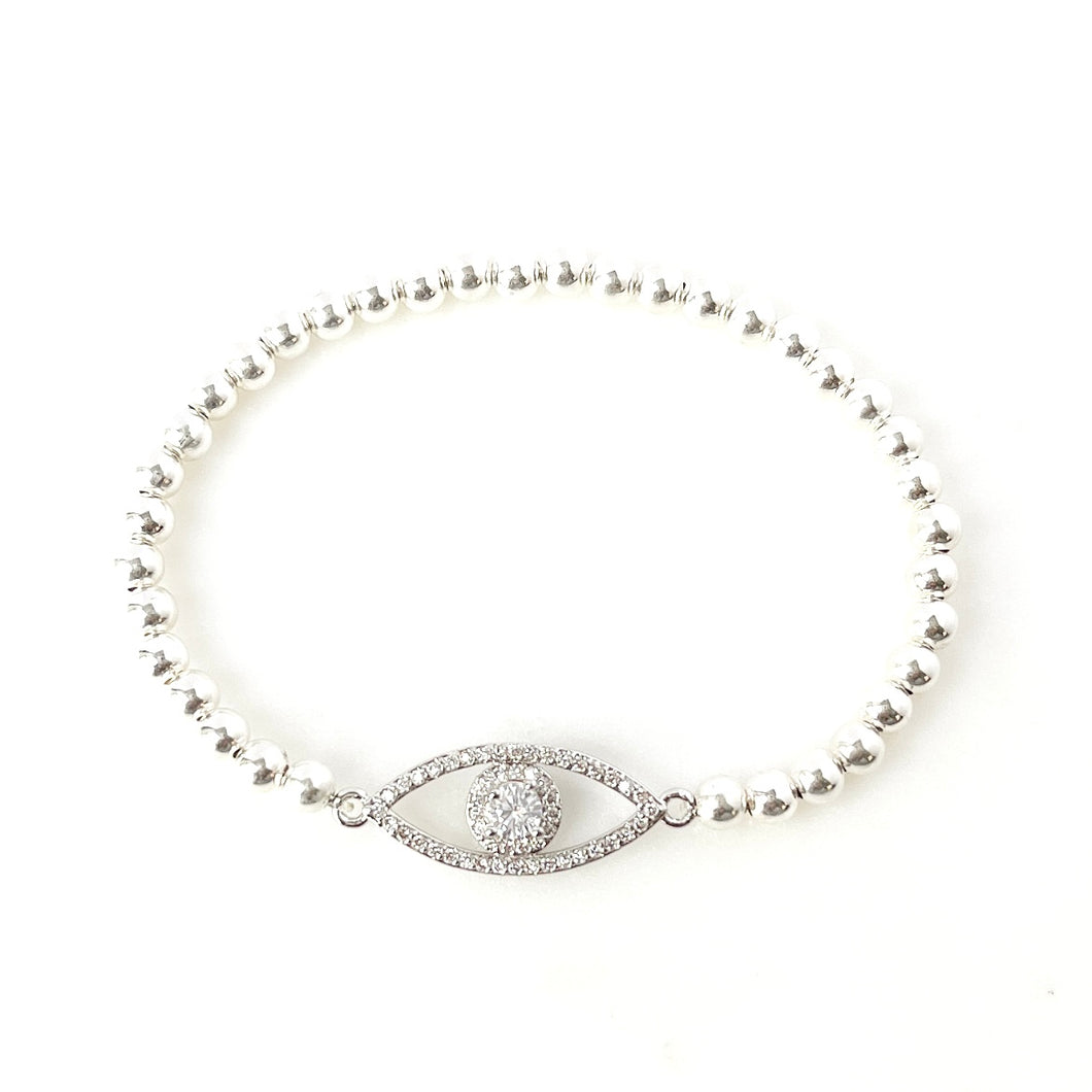 Solitaire Evil Eye Bracelet