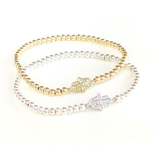 Cargar imagen en el visor de la galería, Tiny Hamsa Hand Bracelet
