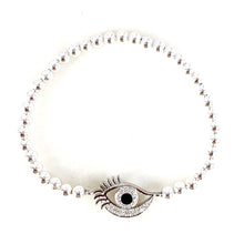 Load image into Gallery viewer, Eyelash Evil Eye Bracelet
