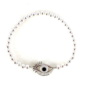 Eyelash Evil Eye Bracelet