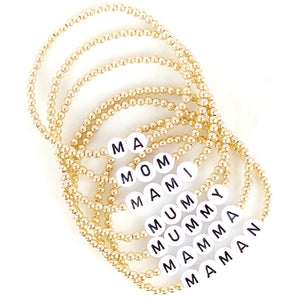 I Love You / Mum / Licorice Sweetie Evil Eye Bracelet Stack