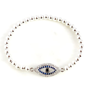 Double Line Evil Eye Bracelet