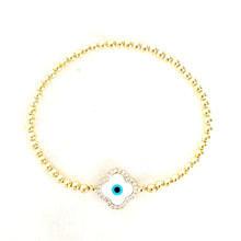Load image into Gallery viewer, Clover Evil Eye Bracelet
