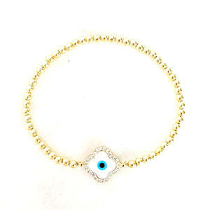 Clover Evil Eye Bracelet
