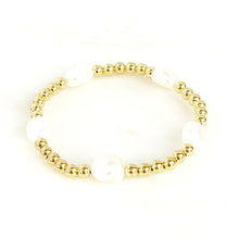 Load image into Gallery viewer, Pearls &amp; Gold Bracelet
