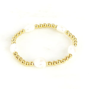 Pearls & Gold Bracelet