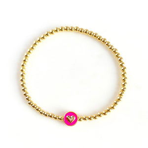 Candy Heart Pebble Bracelet
