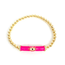 Load image into Gallery viewer, Evil Eye Candy Bar Bracelet
