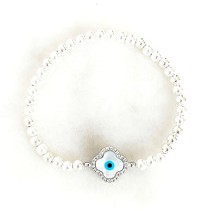 Clover Evil Eye Bracelet