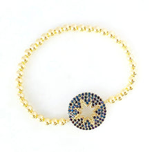 Load image into Gallery viewer, Black CZ North Star Bracelet
