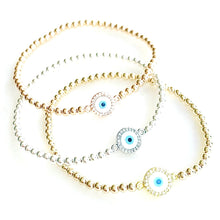 Load image into Gallery viewer, Little Shell Evil Eye Bracelet
