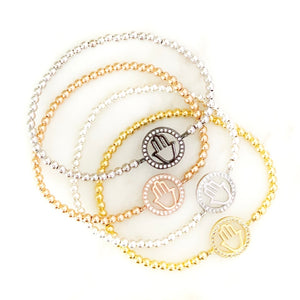 Encircled Hamsa Hand Bracelet