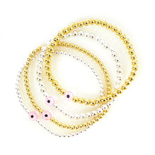 Load image into Gallery viewer, Clear Pink Sweetie Evil Eye Bracelet
