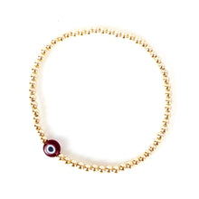 Загрузить изображение в средство просмотра галереи, Sweetie Evil Eye Bracelet - Gold 3mm
