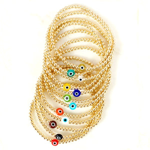 Sweetie Evil Eye Bracelet - Gold 3mm