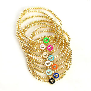 Candy Heart Pebble Bracelet