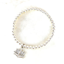 Load image into Gallery viewer, Silver Lotus Flower Bracelet
