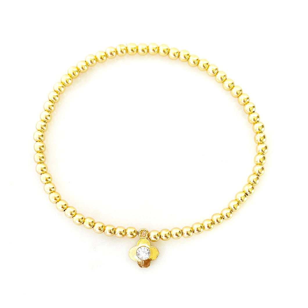 Solitaire Clover Bracelet