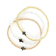 Load image into Gallery viewer, Hematite Cross Bracelet

