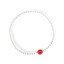 Load image into Gallery viewer, Sweetie Evil Eye Bracelet - Silver 3mm
