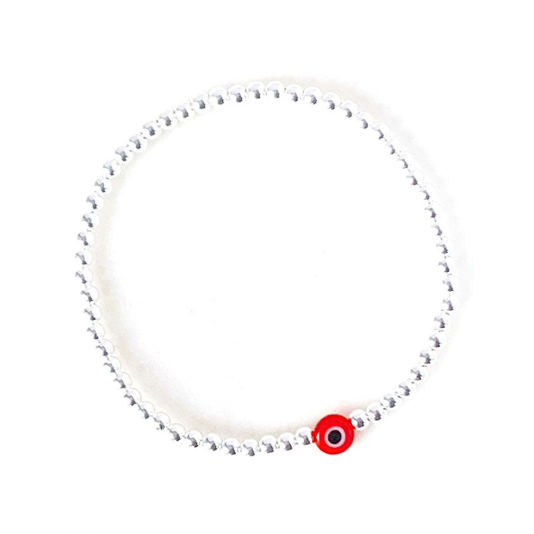 Sweetie Evil Eye Bracelet - Silver 3mm