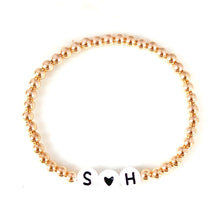 Cargar imagen en el visor de la galería, Personalised I ♥ YOU Bracelet - White Letters
