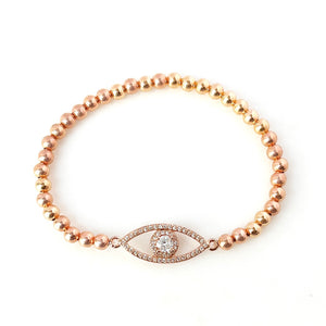 Solitaire Evil Eye Bracelet