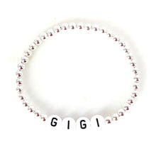 Cargar imagen en el visor de la galería, Personalised Name Bracelet - White Letters

