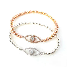Load image into Gallery viewer, Solitaire Evil Eye Bracelet
