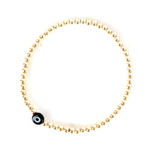 Cargar imagen en el visor de la galería, Sweetie Evil Eye Bracelet - Gold 3mm
