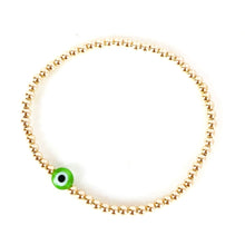 Cargar imagen en el visor de la galería, Sweetie Evil Eye Bracelet - Gold 3mm
