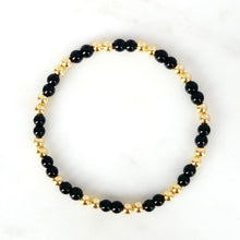 Load image into Gallery viewer, Onyx &amp; Gold Bracelet - Stack Fillers
