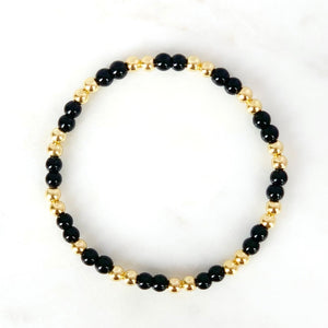 Onyx & Gold Bracelet - Stack Fillers