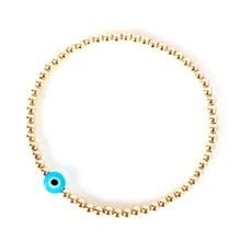 Cargar imagen en el visor de la galería, Sweetie Evil Eye Bracelet - Gold 3mm
