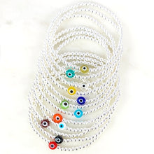 Load image into Gallery viewer, Sweetie Evil Eye Bracelet - Silver 3mm
