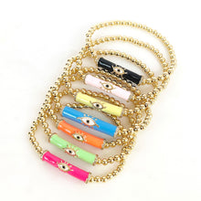 Load image into Gallery viewer, Evil Eye Candy Bar Bracelet
