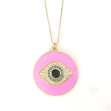 Загрузить изображение в средство просмотра галереи, Candy Evil Eye Disc Necklace
